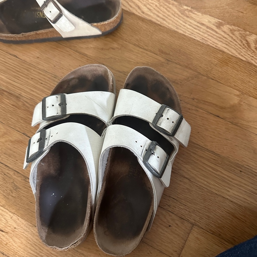 White Double Strap Sandals